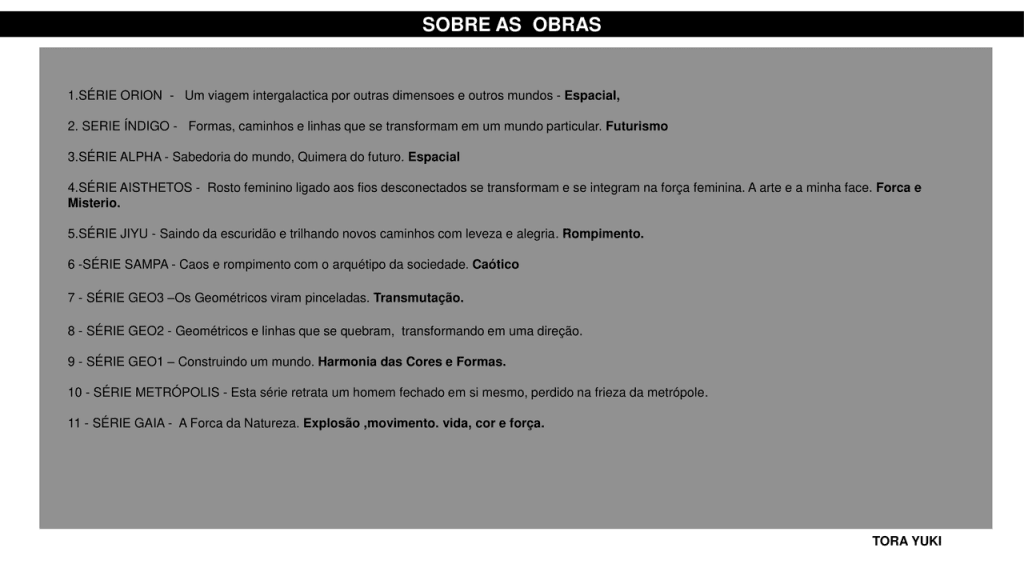 Obra de SILVIA AMARAL MOTEKI
