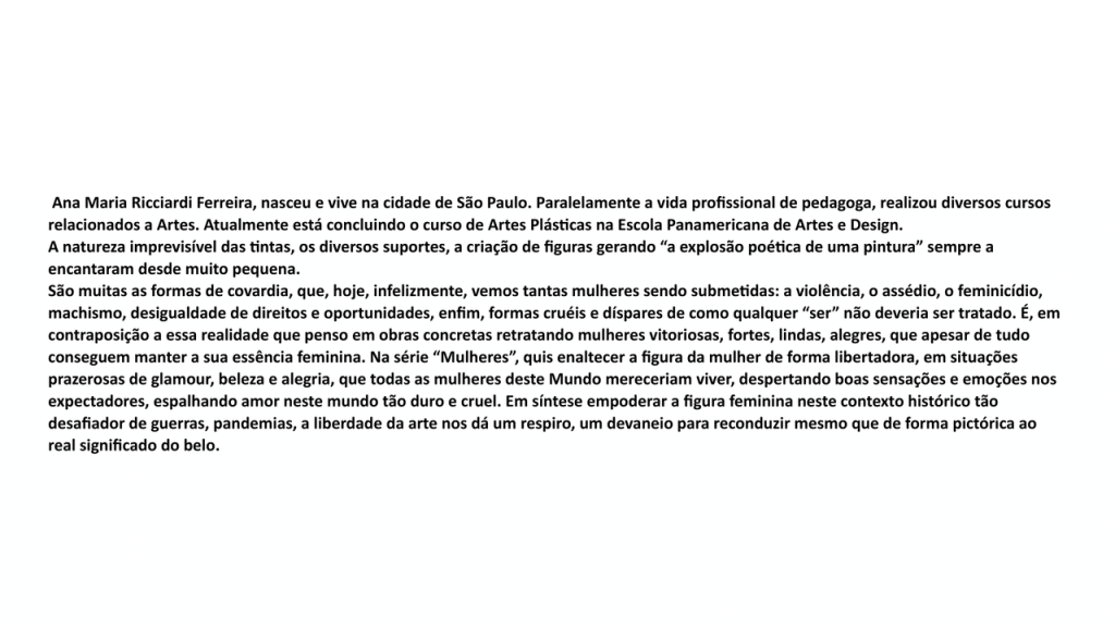 Obra de Ana Maria Ricciardi Ferreira 
