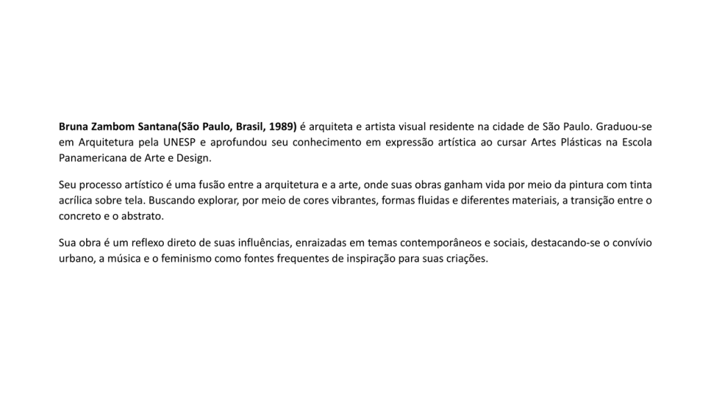 Obra de Bruna Regina Zambom Santana 