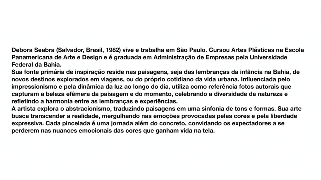 Obra de Debora Cortopassi Seabra