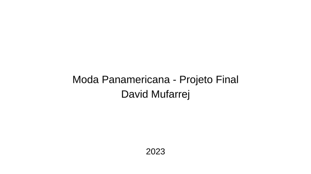 Obra de David Salomão Mufarrej Martin de Mello